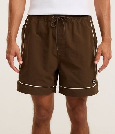 Bermuda Tecnológico Liso con Piping Contrastante 2