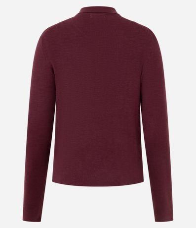 Blusa Manga Larga en Punto con Cuello Polo 7