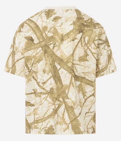 Remera Boxy en Algodón con Estampa de Follaje 9