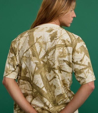 Remera Boxy en Algodón con Estampa de Follaje 4