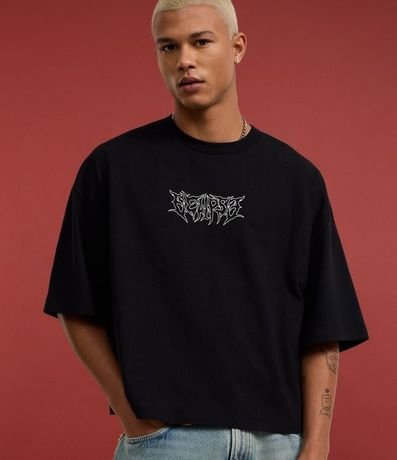 Remera Oversized en Algodón con Estampa Tribal 1