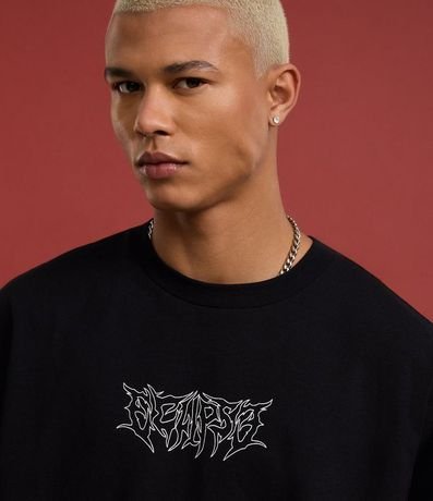 Remera Oversized en Algodón con Estampa Tribal 4