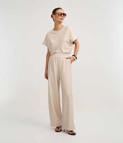 Pantalón Wide Raya de Tiza en Punto Roma 1