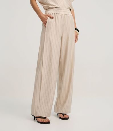 Pantalón Wide Raya de Tiza en Punto Roma 3