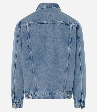 Campera Regular en Jeans Desteñido con Botones y Bolsillos en el Pecho 2