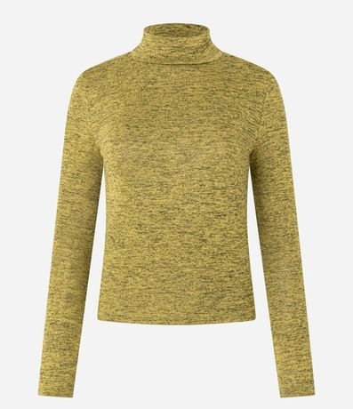 Blusa Texturizada con Cuello Alto y Manga Larga 5