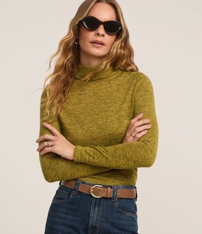 Blusa Texturizada con Cuello Alto y Manga Larga 2