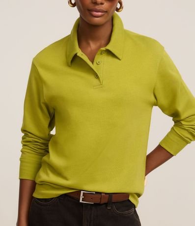 Blusa Texturizada en Algodón con Cuello Polo 5