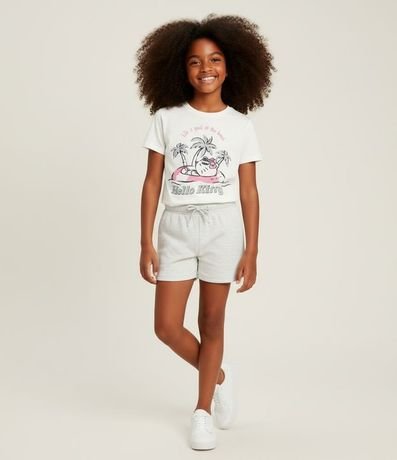 Remera Infantil Comfort con Estampa de Hello Kitty - Talle 5 a 14 años