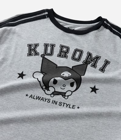Remera Infantil con Estampa y Lettering Kuromi - Talle 7 a 14 años 5