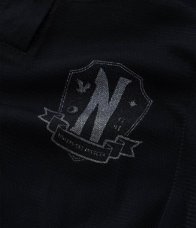 Vestido Infantil Cuello Polo con Tule Wednesday - Talle 5 a 14 años 8