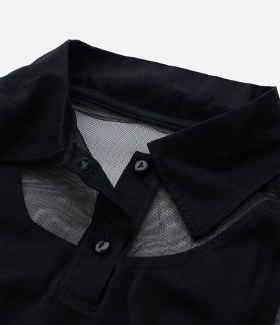 Vestido Infantil Cuello Polo con Tule Wednesday - Talle 5 a 14 años 7