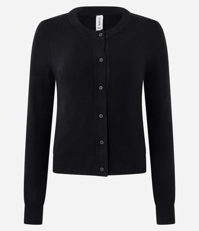 Cardigan en Viscosa en Efecto Punto con Botones 3