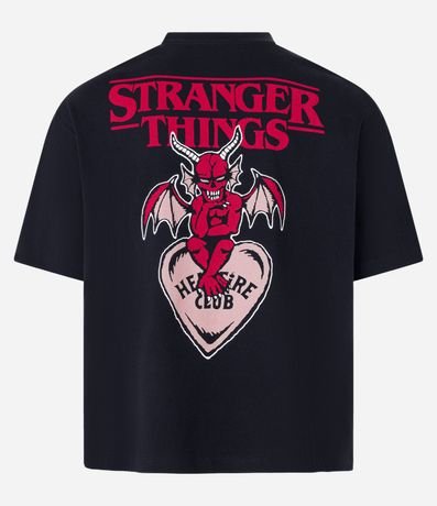 Remera Boxy en Algodón con Estampa Stranger Things 7