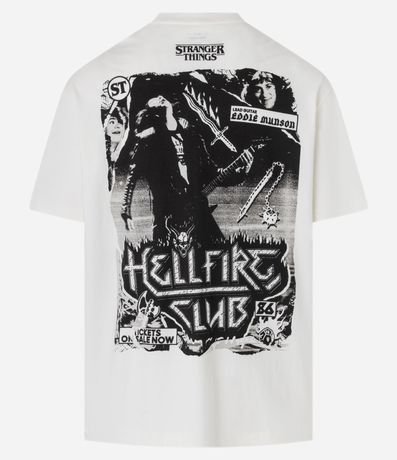 Remera Relaxed en Algodón con Estampa y Lettering Stranger Things 6