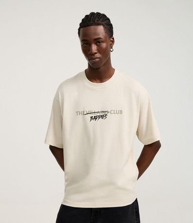 Remera Boxy en Algodón con Estampa Lettering The Villains Club Baddies Disney 3