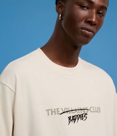 Remera Boxy en Algodón con Estampa Lettering The Villains Club Baddies Disney 2