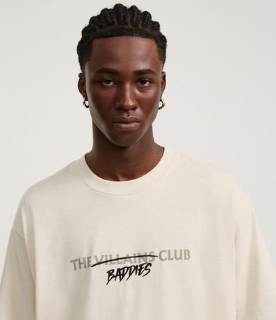 Remera Boxy en Algodón con Estampa Lettering The Villains Club Baddies Disney 5