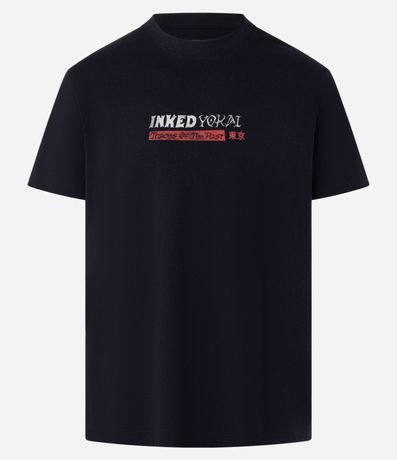 Remera Comfort en Algodón con Estampa Lettering Inked 7