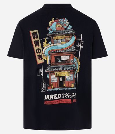 Remera Comfort en Algodón con Estampa Lettering Inked 8