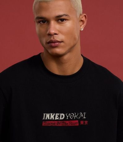 Remera Comfort en Algodón con Estampa Lettering Inked 5