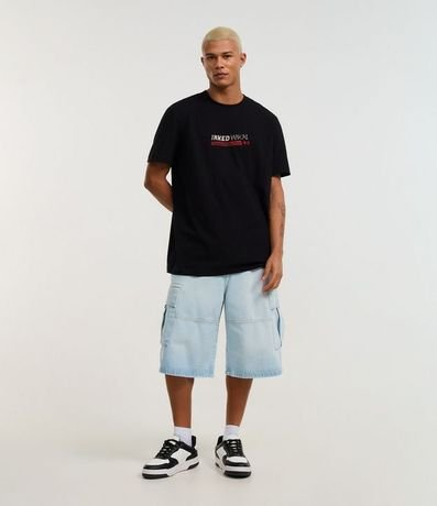 Remera Comfort en Algodón con Estampa Lettering Inked 6