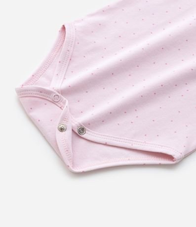 Body Infantil con Estampado de Lunares y Flor - Talle 0 a 18 Meses 5