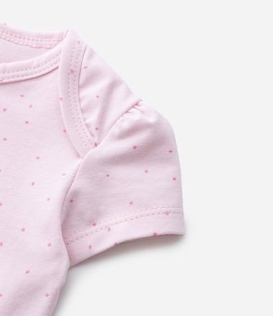 Body Infantil con Estampado de Lunares y Flor - Talle 0 a 18 Meses 6