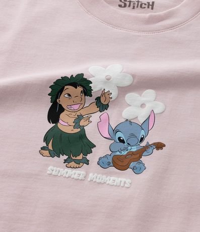 Remera Infantil Oversized con Estampa Havaiana Lilo y Stitch - Talle 5 a 14 años 5