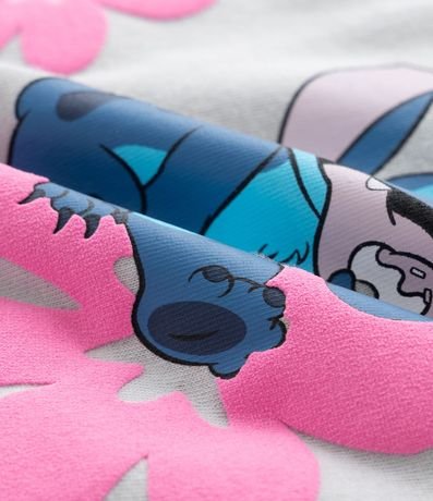 Remera Infantil con Estampa Stitch con Flores Hawaianas - Talle 5 a 14 años 3