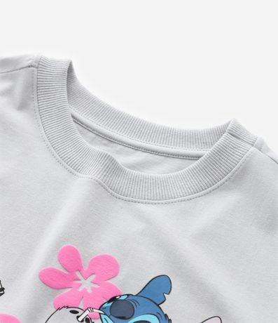Remera Infantil con Estampa Stitch con Flores Hawaianas - Talle 5 a 14 años 4