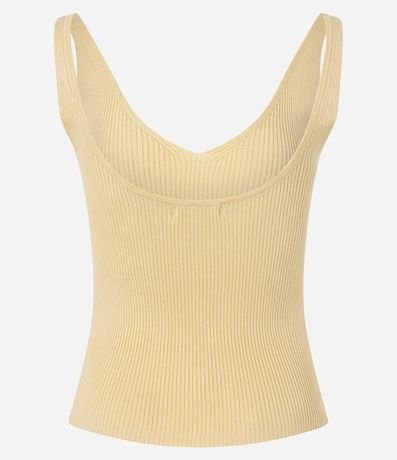 Blusa Acanalada en Punto con Escote v y Espalda Descotada 3