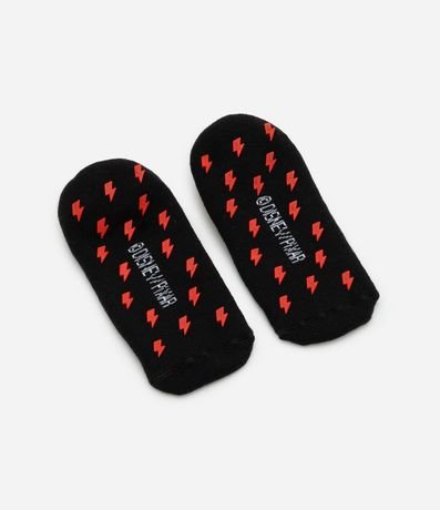 Kit 02 Medias Ballet Infantil con Antideslizante  y Estampa Coches - Talle 19 al 34 5