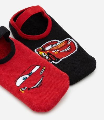 Kit 02 Medias Ballet Infantil con Antideslizante  y Estampa Coches - Talle 19 al 34 6