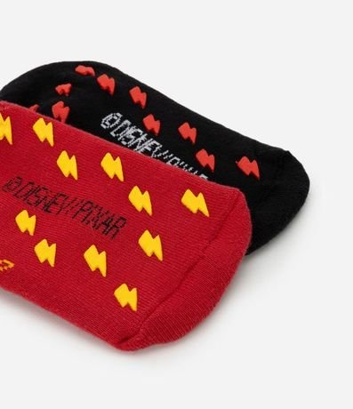 Kit 02 Medias Ballet Infantil con Antideslizante  y Estampa Coches - Talle 19 al 34 4