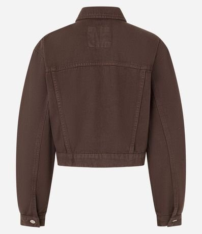 Campera en Sarga con Botones y Bolsillos en el Pecho 2