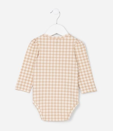 Body Infantil con Estampa Vichy y Corazones - Talle 0 a 18 Meses 2