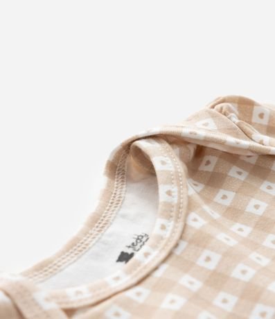 Body Infantil con Estampa Vichy y Corazones - Talle 0 a 18 Meses 4