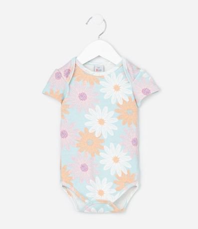 Body Infantil con Estampa Floral  - Talle 0 a 18 Meses 2
