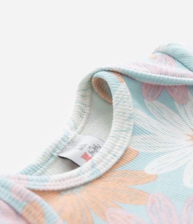 Body Infantil con Estampa Floral  - Talle 0 a 18 Meses 5