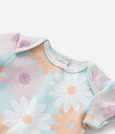 Body Infantil con Estampa Floral  - Talle 0 a 18 Meses 6