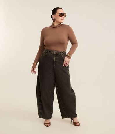 Blusa Cuello Alto en Viscolycra Curve & Plus Size 2