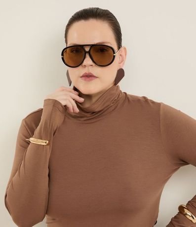 Blusa Cuello Alto en Viscolycra Curve & Plus Size 3