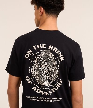 Remera T-Shirt en Algodón con Estampa Esqueleto en Canoa 3