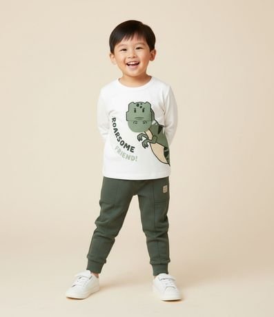 Remera Infantil con Estampado Interactiva de Dinosaurio – Talle 1 a 6 años