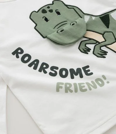 Remera Infantil con Estampado Interactiva de Dinosaurio – Talle 1 a 6 años 4