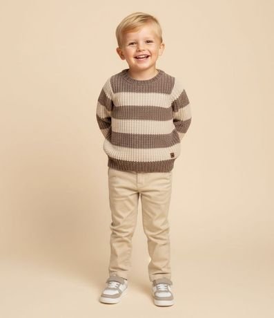 Suéter Infantil en Chenille con Rayas en Blocos – Talle 1 a 5/6 años 1