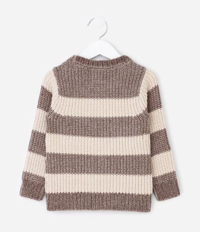 Suéter Infantil en Chenille con Rayas en Blocos – Talle 1 a 5/6 años 2
