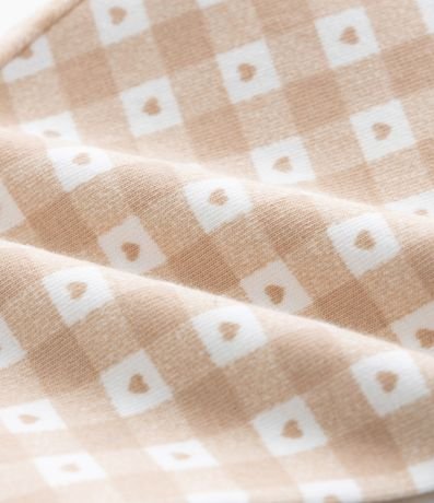 Pantalón Infantil en Rib con Estampado Vichy y Lazo – Talle RN a 18 Meses 4