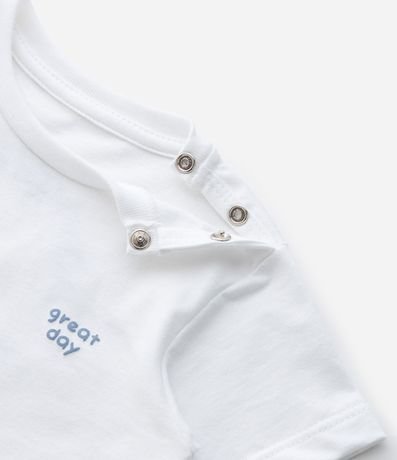 Conjunto Remera Bermuda y Babador en Algodón  - Talle 0 a 18 Meses 12